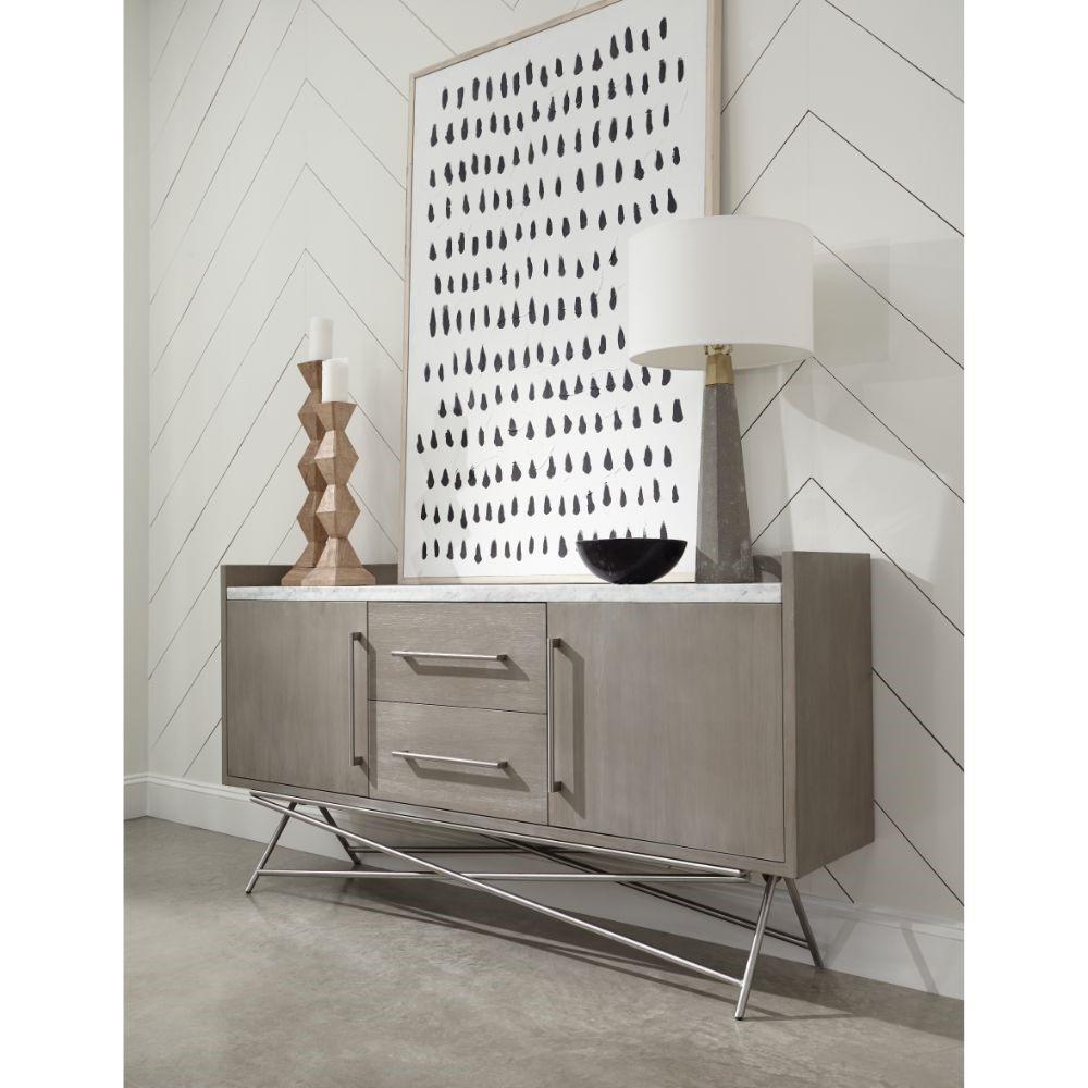 Modus Furniture - Coral Marble Top Rectangular Sideboard in Antique Grey - 3N2578 veiw 6