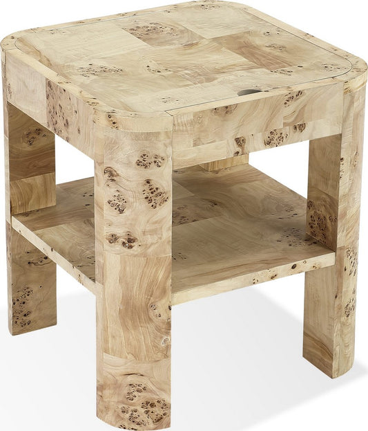Modus Furniture - Cosmo Mappa Burl End Table in Amber Kiss - SJWD22 view 1