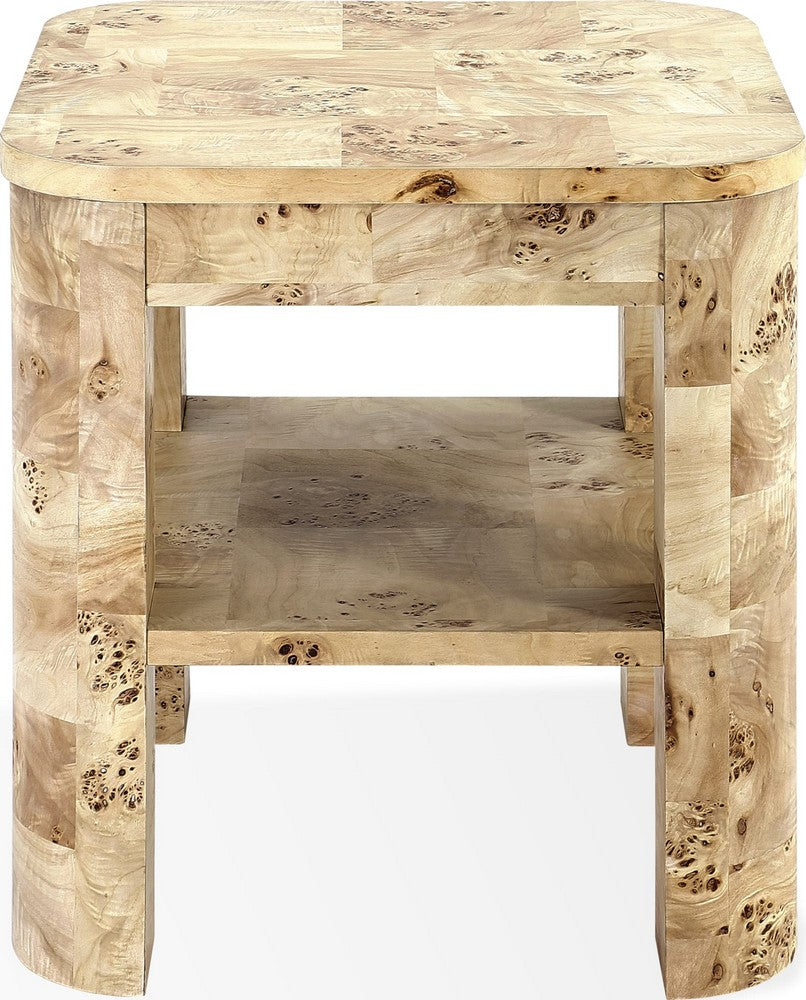 Modus Furniture - Cosmo Mappa Burl End Table in Amber Kiss - SJWD22 view 2
