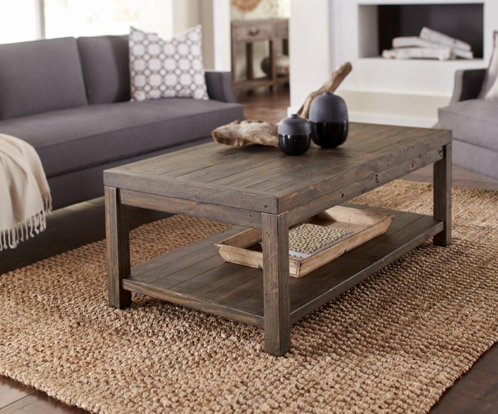Modus Furniture - Craster Reclaimed Wood Rectangular Coffee Table in Smoky Taupe - 8S3921 veiw 1