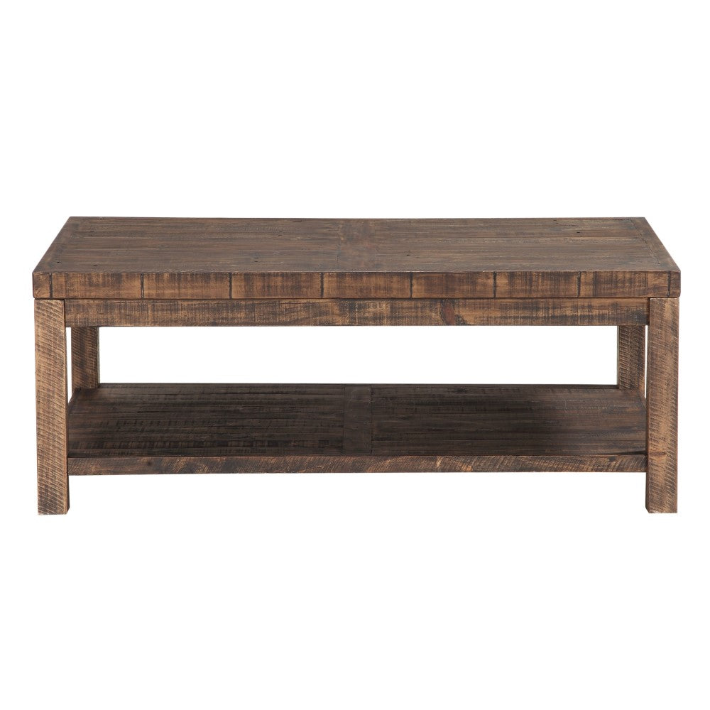 Modus Furniture - Craster Reclaimed Wood Rectangular Coffee Table in Smoky Taupe - 8S3921 veiw 4
