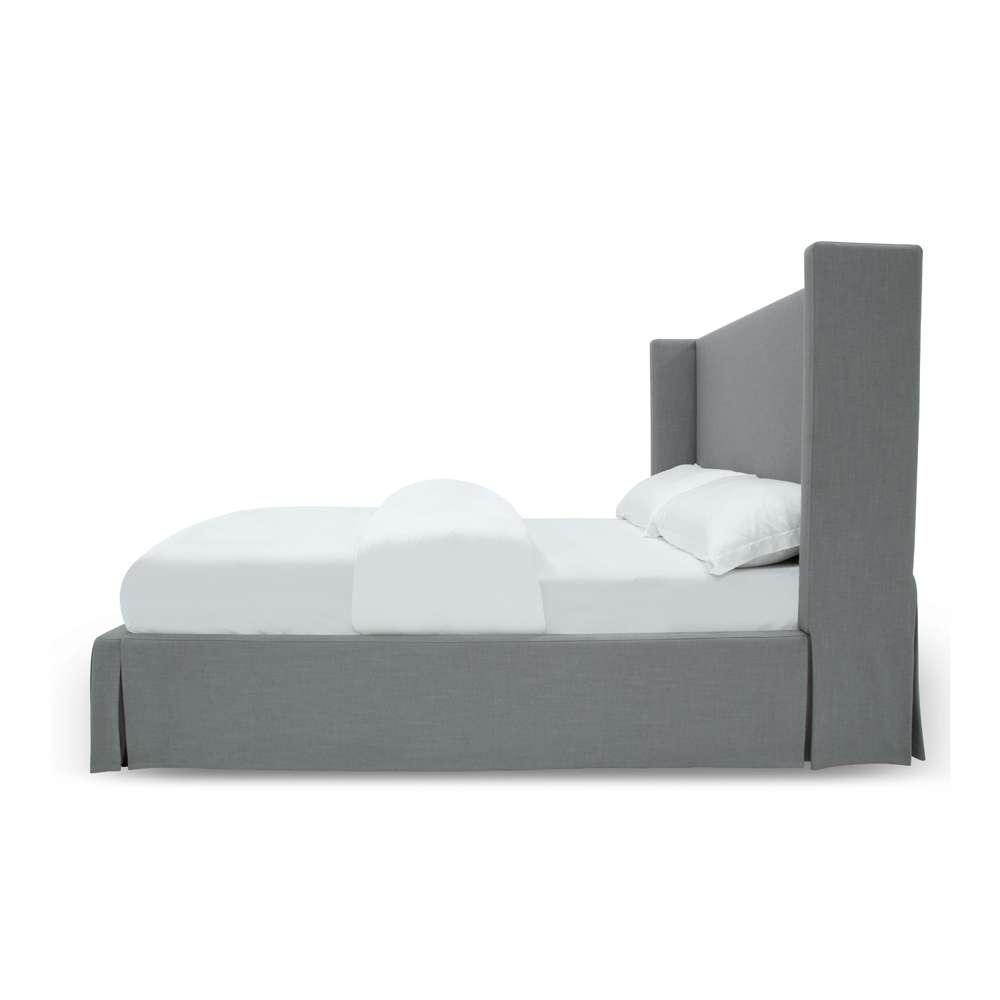 Modus Furniture - Cresta California King-Size Upholstered Skirted Storage Panel Bed in Fog - CBA9J62_CLOSEOUT veiw 6
