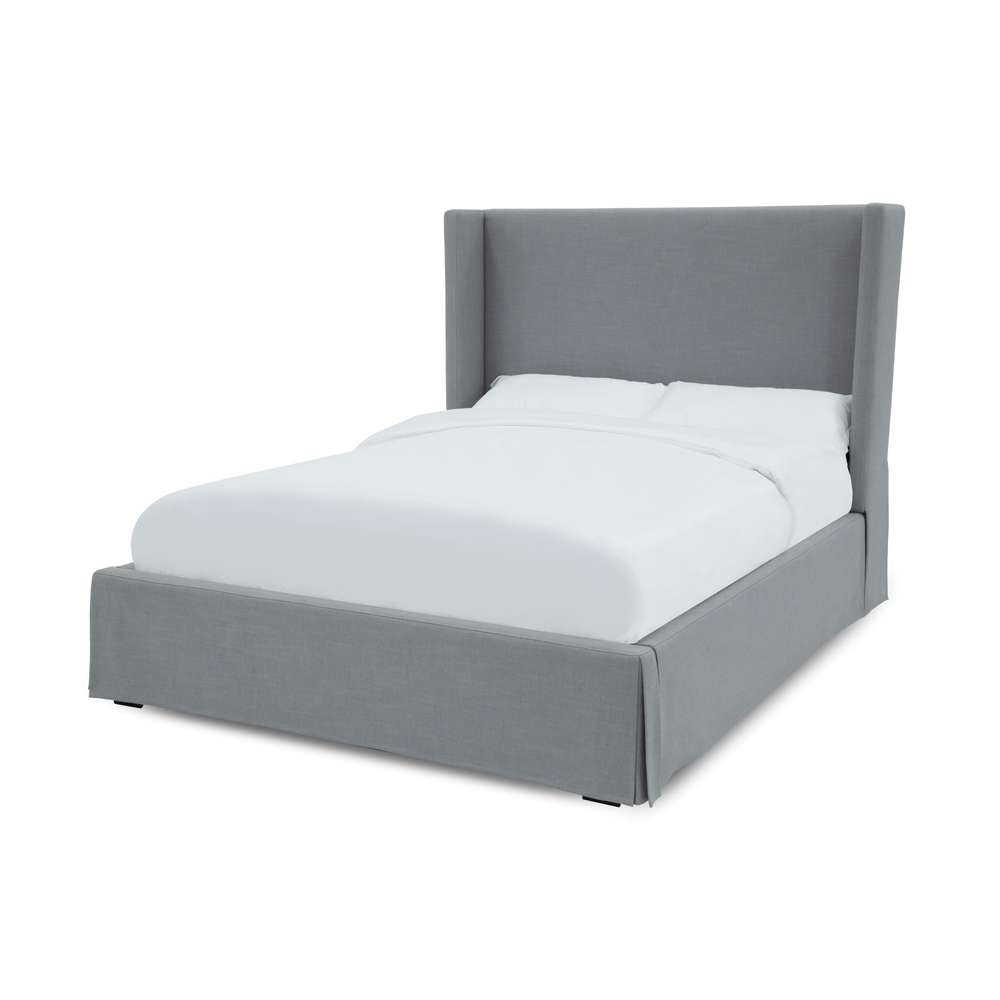 Modus Furniture - Cresta Full-Size Upholstered Skirted Storage Panel Bed in Fog - CBA9J42_CLOSEOUT veiw 4
