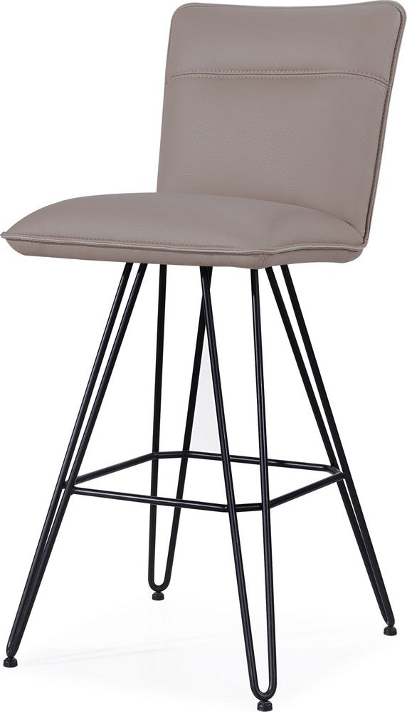 Modus Furniture - Demi Hairpin Leg Swivel Bar Stool in Taupe - 9LE268D_1 view 1