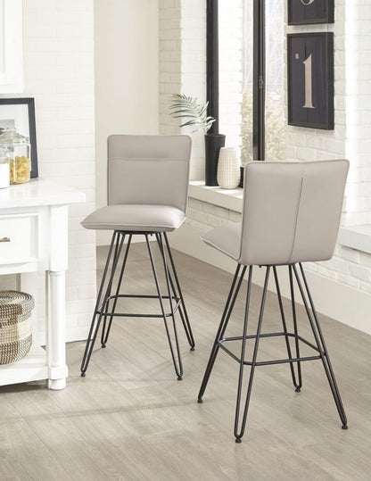 Modus Furniture - Demi Hairpin Leg Swivel Bar Stool in Taupe - 9LE268D_1 view 3