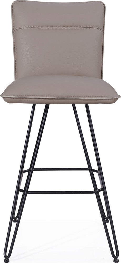 Modus Furniture - Demi Hairpin Leg Swivel Bar Stool in Taupe Set of 2 - 9LE268D_2 view 2