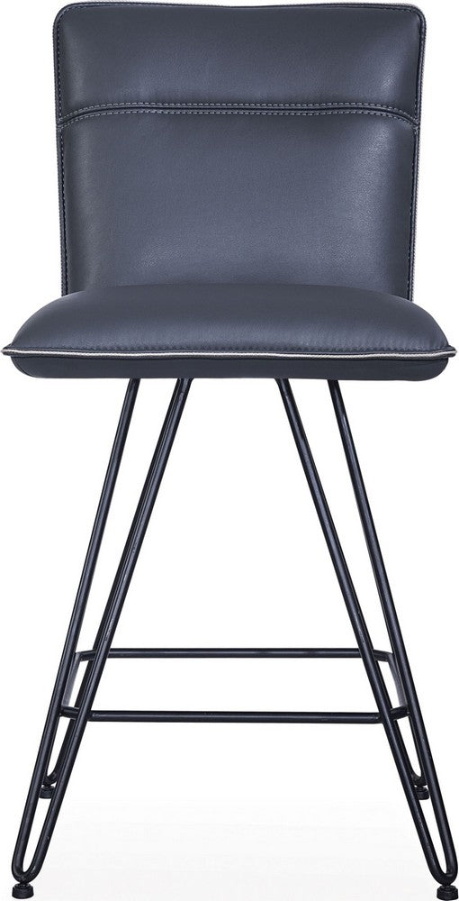Modus Furniture - Demi Hairpin Leg Swivel Counter Stool in Cobalt - 9LE870D_1 view 2
