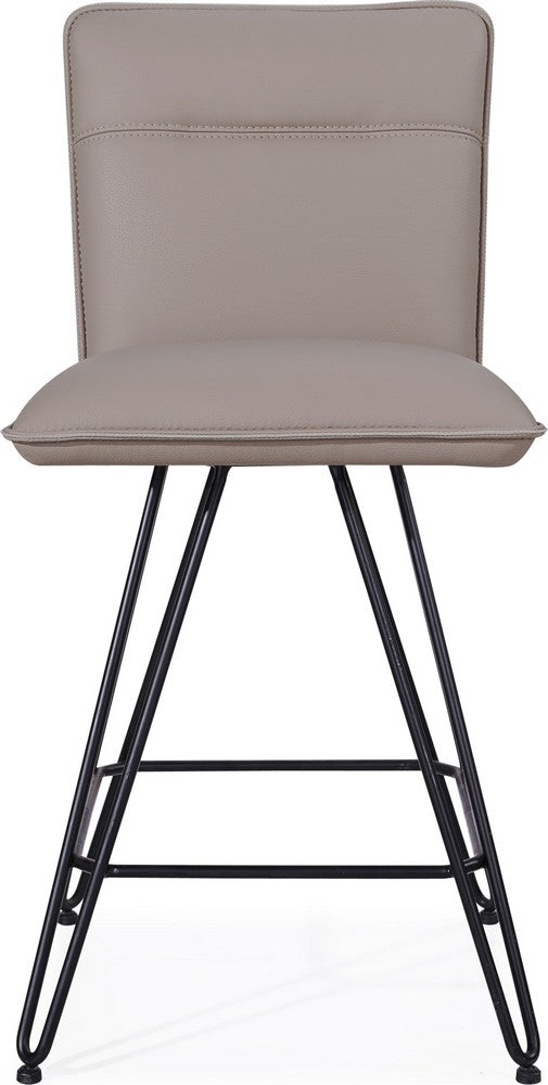 Modus Furniture - Demi Hairpin Leg Swivel Counter Stool in Taupe Set of 2 - 9LE270D_2 view 2