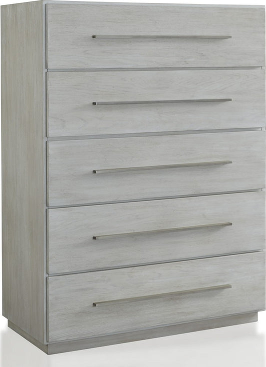 Modus Furniture - Destination Five Drawer Chest in Cotton Grey (2024) - DEZ784A view 1