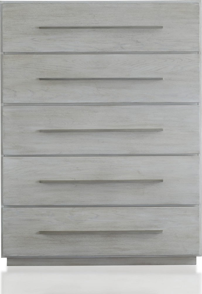Modus Furniture - Destination Five Drawer Chest in Cotton Grey (2024) - DEZ784A view 2