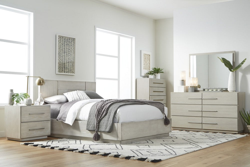 Modus Furniture - Destination Five Drawer Chest in Cotton Grey (2024) - DEZ784A view 4