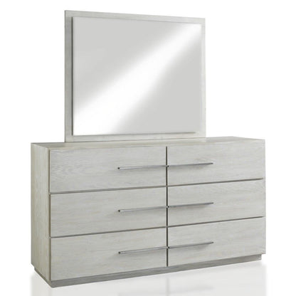 Modus Furniture - Destination Floating Glass Mirror in Cotton Grey - DEZ783 veiw 3