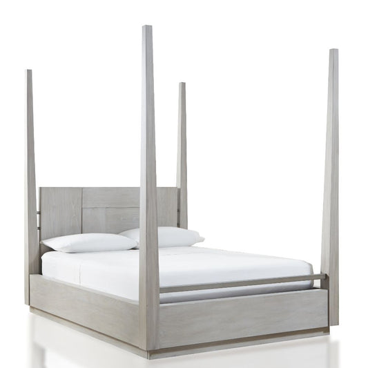 Modus Furniture - Destination Full-Size Poster Bed in Cotton Grey - DEZ7J4_CLOSEOUT veiw 1