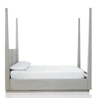Modus Furniture - Destination Full-Size Poster Bed in Cotton Grey - DEZ7J4_CLOSEOUT veiw 3