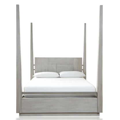 Modus Furniture - Destination Full-Size Poster Bed in Cotton Grey - DEZ7J4_CLOSEOUT veiw 4