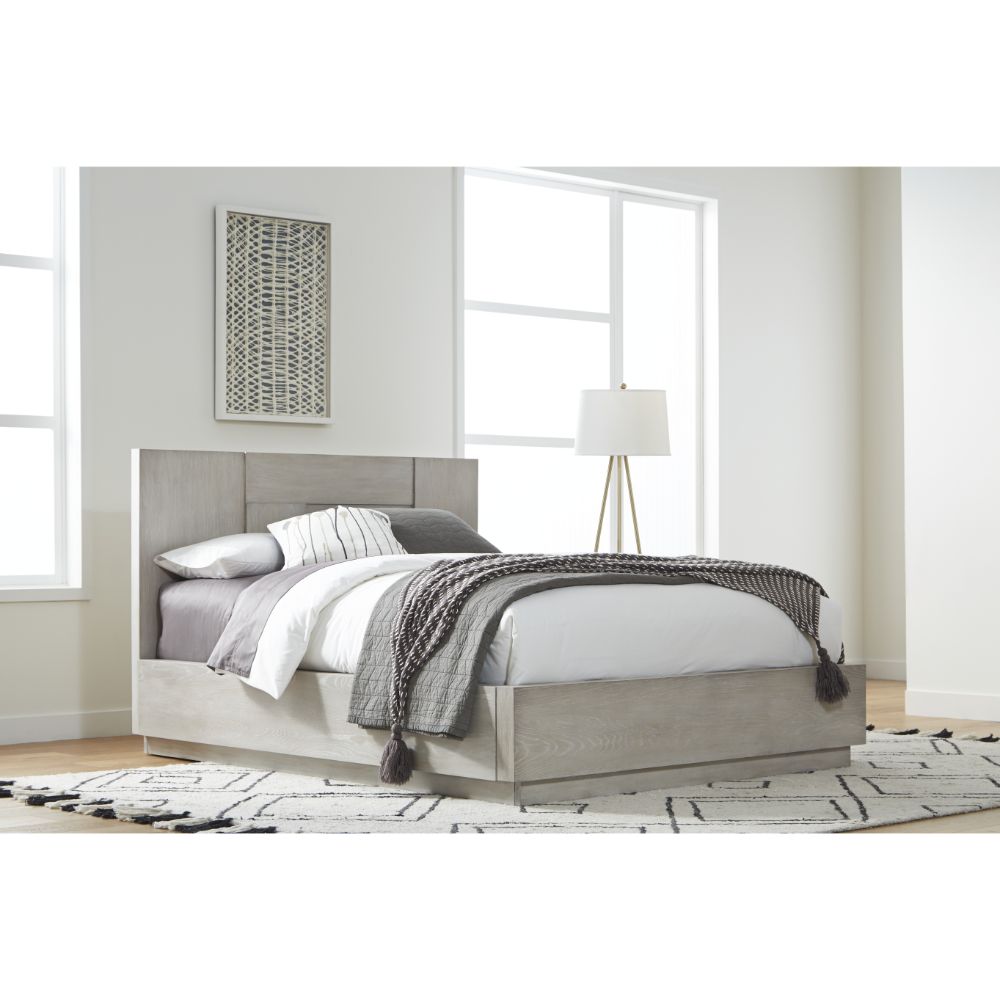 Modus Furniture - Destination King-Size Panel Bed in Cotton Grey - DEZ7H7 veiw 2