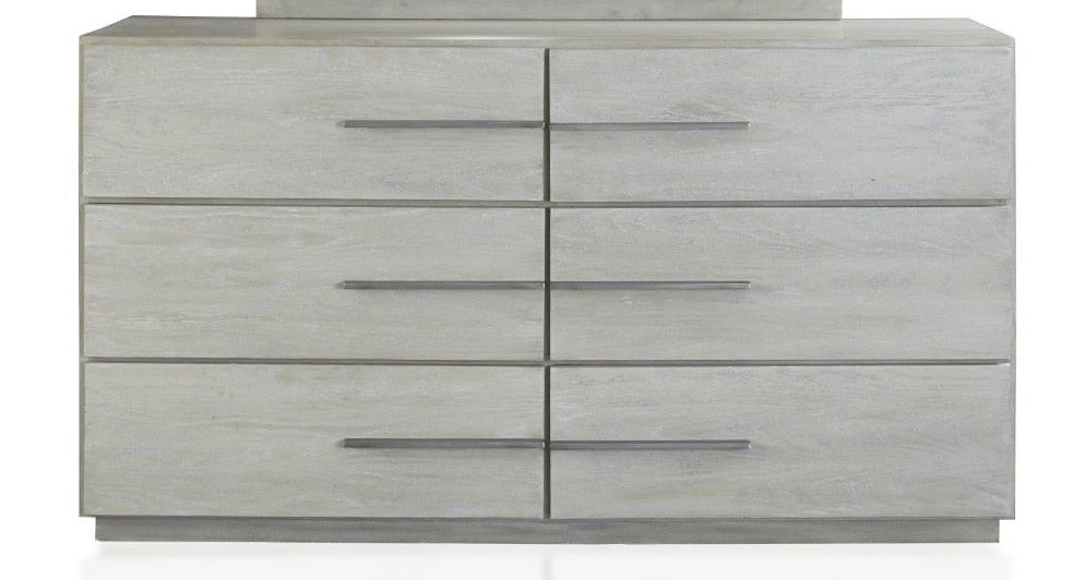 Modus Furniture - Destination Six Drawer Dresser in Cotton Grey - DEZ782A veiw 1