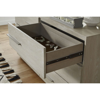 Modus Furniture - Destination Six Drawer Dresser in Cotton Grey - DEZ782A veiw 4