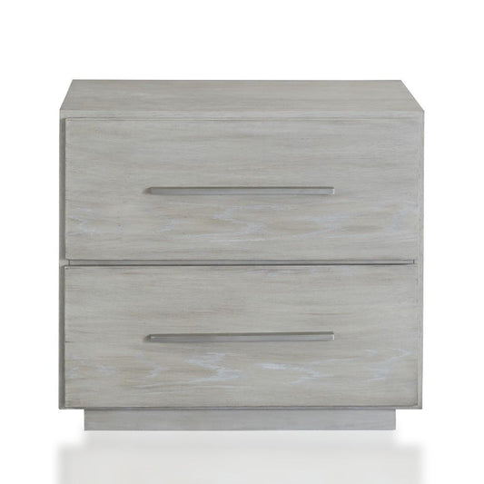 Modus Furniture - Destination Two Drawer Nightstand in Cotton Grey - DEZ781 veiw 1