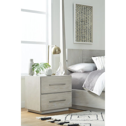 Modus Furniture - Destination Two Drawer Nightstand in Cotton Grey - DEZ781 veiw 2