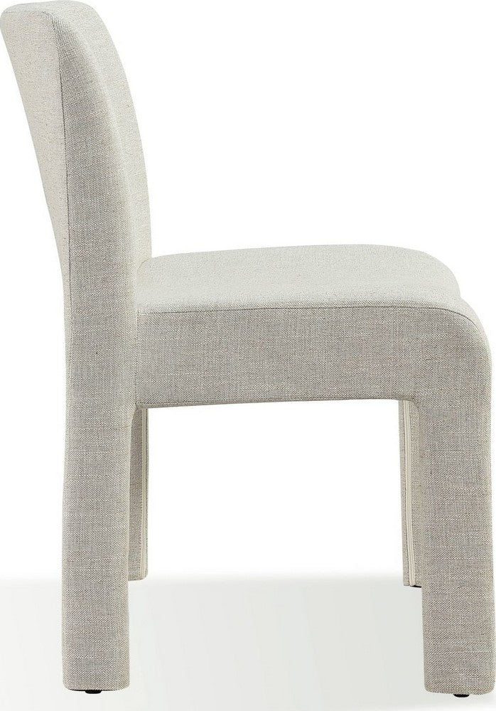 Modus Furniture - Devon Fully Upholstered Dining Chair in Turtle Dove Linen - PWNC63C_1 view 3