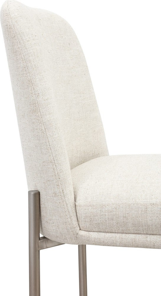 Modus Furniture - Dion Upholstered Bar Stool in Natural Light Linen and Brushed Nickel Metal Set of 2 - PWTB75JMW_2 view 5