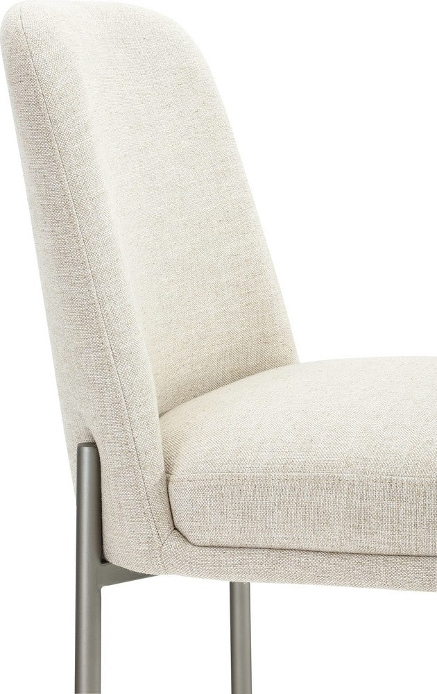 Modus Furniture - Dion Upholstered Counter Stool in Natural Light Linen and Brushed Nickel Metal Set of 2 - PWTB69JMW_2 view 5
