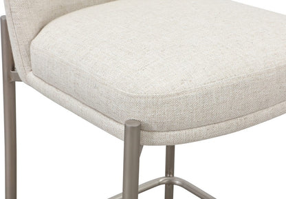 Modus Furniture - Dion Upholstered Counter Stool in Natural Light Linen and Brushed Nickel Metal Set of 2 - PWTB69JMW_2 view 6