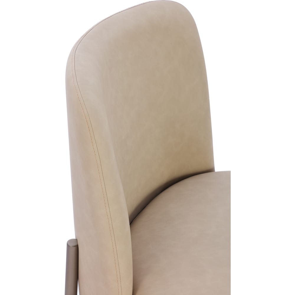 Modus Furniture - Dion Upholstered Dining Chair in Camel Synthetic Leather and Brushed Nickel Metal Set of 2 - PWTB63JPG view 5