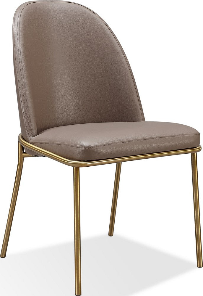 Modus Furniture - Doheny Leather Upholstered Metal Leg Dining Chair in Boots and Brass - MPMV63_1 view 1