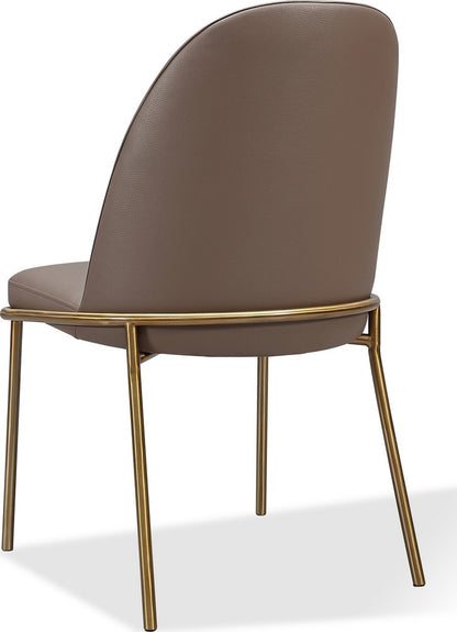 Modus Furniture - Doheny Leather Upholstered Metal Leg Dining Chair in Boots and Brass - MPMV63_1 view 4