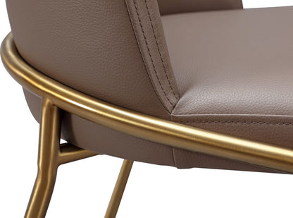 Modus Furniture - Doheny Leather Upholstered Metal Leg Dining Chair in Boots and Brass Set of 2 - MPMV63_2 view 5