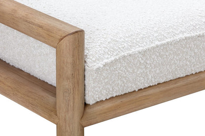 Modus Furniture - Dorsey Boucle Upholstered Wooden Bench in Granola and Ricotta - NSPV88 view 4
