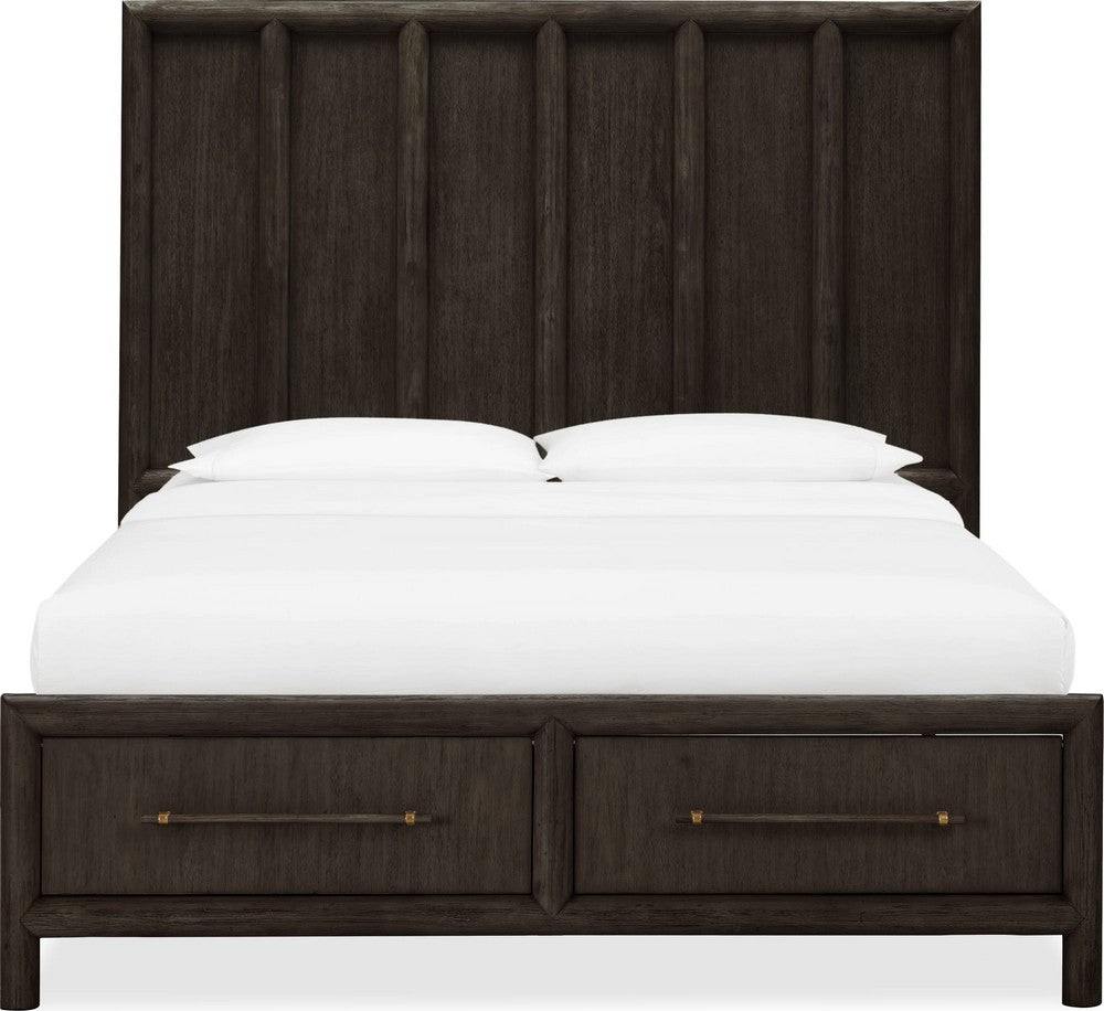 Modus Furniture - Dorsey California King-size Wooden Two Drawer Storage Bed in Basalt Grey - NSU5J6 view 1