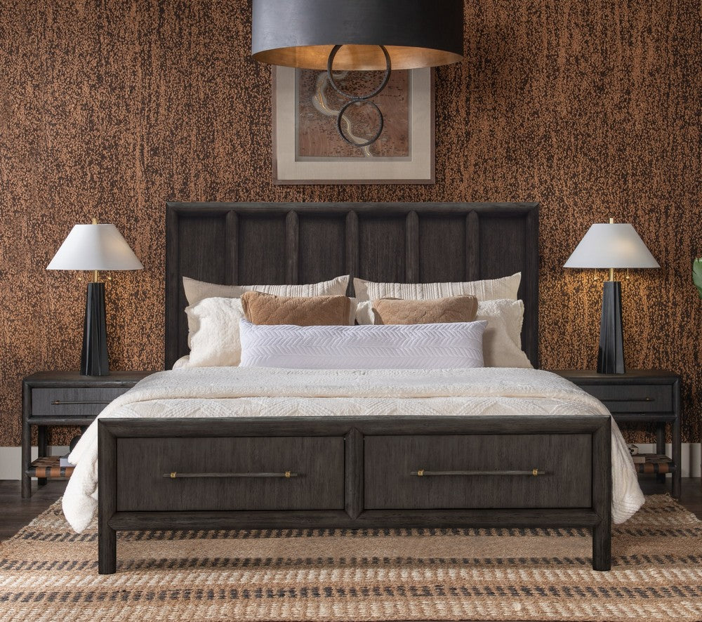 Modus Furniture - Dorsey California King-size Wooden Two Drawer Storage Bed in Basalt Grey - NSU5J6 view 6