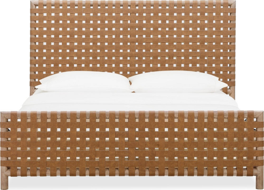 Modus Furniture - Dorsey California King-size Woven Panel Bed in Granola and Ginger - NSPVK6 view 2