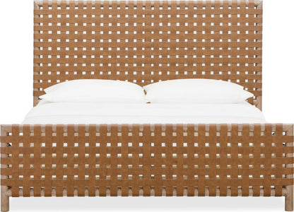 Modus Furniture - Dorsey California King-size Woven Panel Bed in Granola and Ginger - NSPVK6 view 2