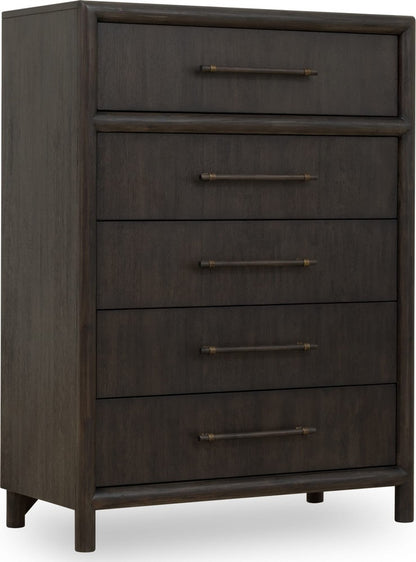 Modus Furniture - Dorsey Five Drawer Chest in Basalt Grey - NSU584 view 1