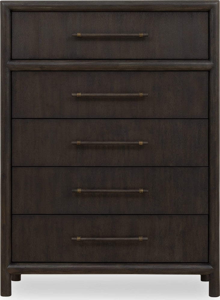 Modus Furniture - Dorsey Five Drawer Chest in Basalt Grey - NSU584 view 2