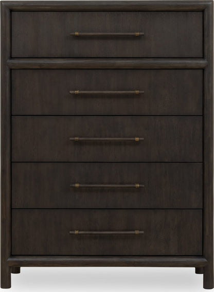 Modus Furniture - Dorsey Five Drawer Chest in Basalt Grey - NSU584 view 2