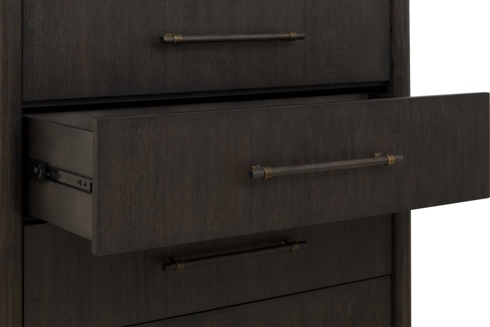 Modus Furniture - Dorsey Five Drawer Chest in Basalt Grey - NSU584 view 3