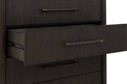 Modus Furniture - Dorsey Five Drawer Chest in Basalt Grey - NSU584 view 3