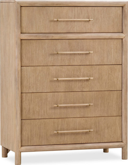 Modus Furniture - Dorsey Five Drawer Chest in Granola - NSPV84 view 2