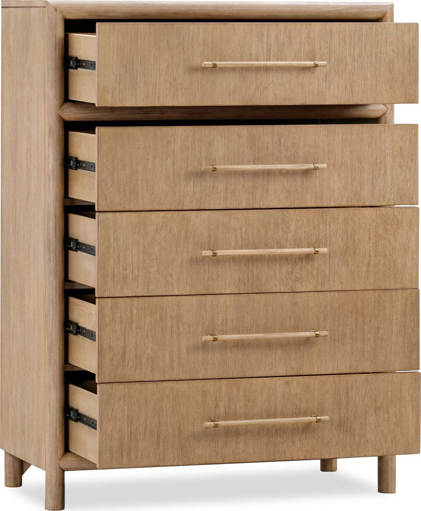 Modus Furniture - Dorsey Five Drawer Chest in Granola - NSPV84 view 3