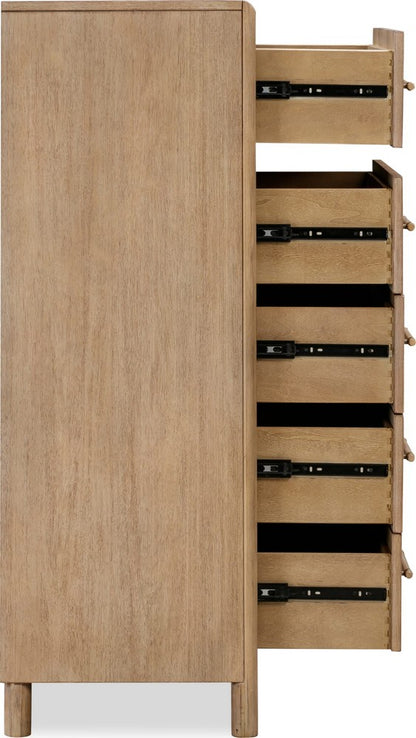 Modus Furniture - Dorsey Five Drawer Chest in Granola - NSPV84 view 4