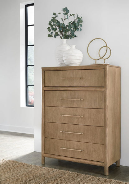 Modus Furniture - Dorsey Five Drawer Chest in Granola - NSPV84 view 6