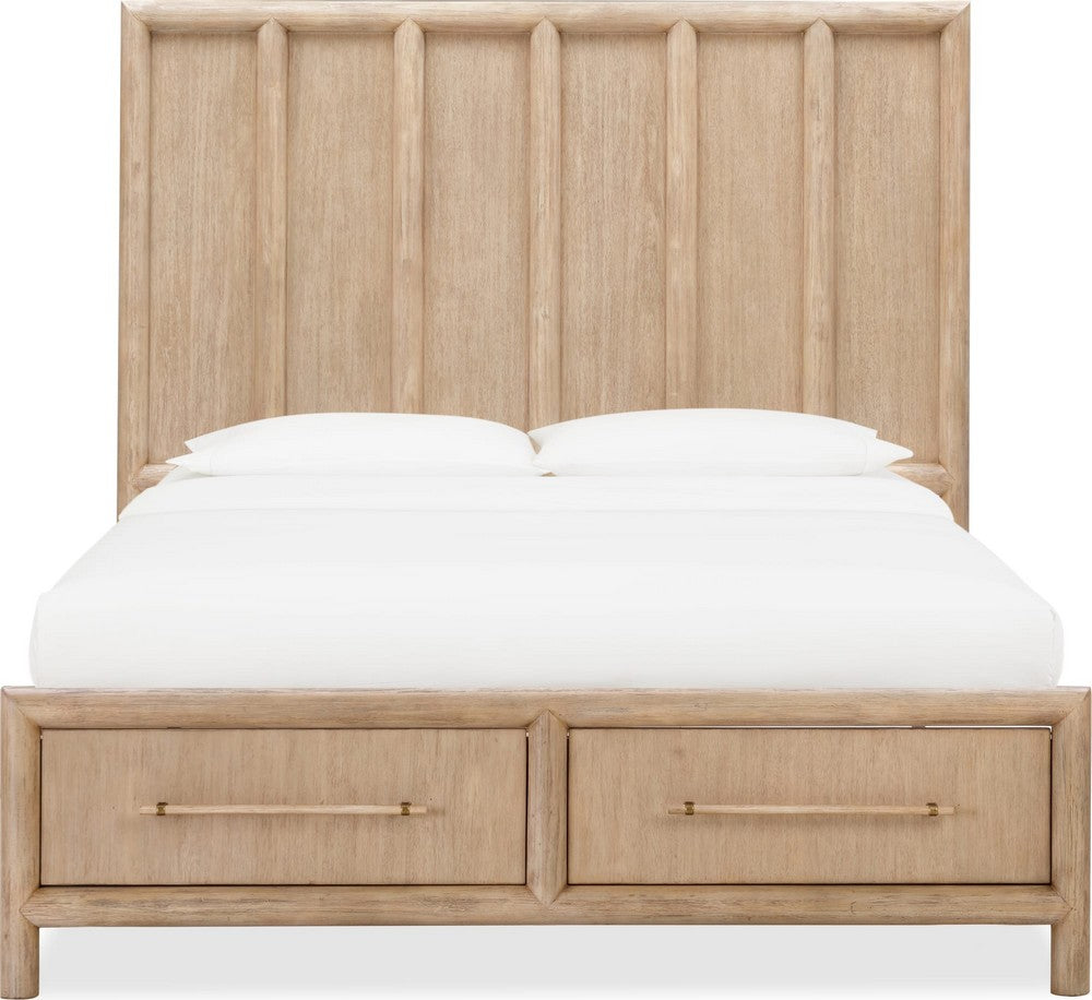 Modus Furniture - Dorsey King-size Two Drawer Storage Bed in Granola - NSPVJ7 view 1
