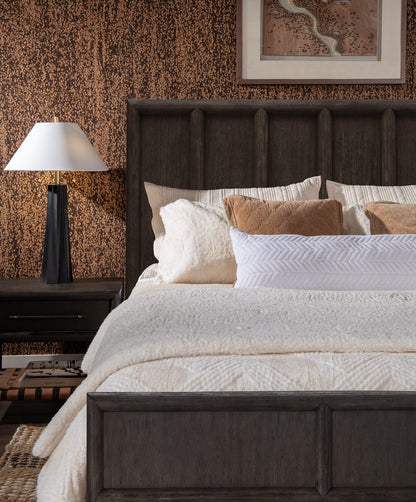 Modus Furniture - Dorsey King-size Wooden Panel Bed in Basalt Grey - NSU5H7 view 7