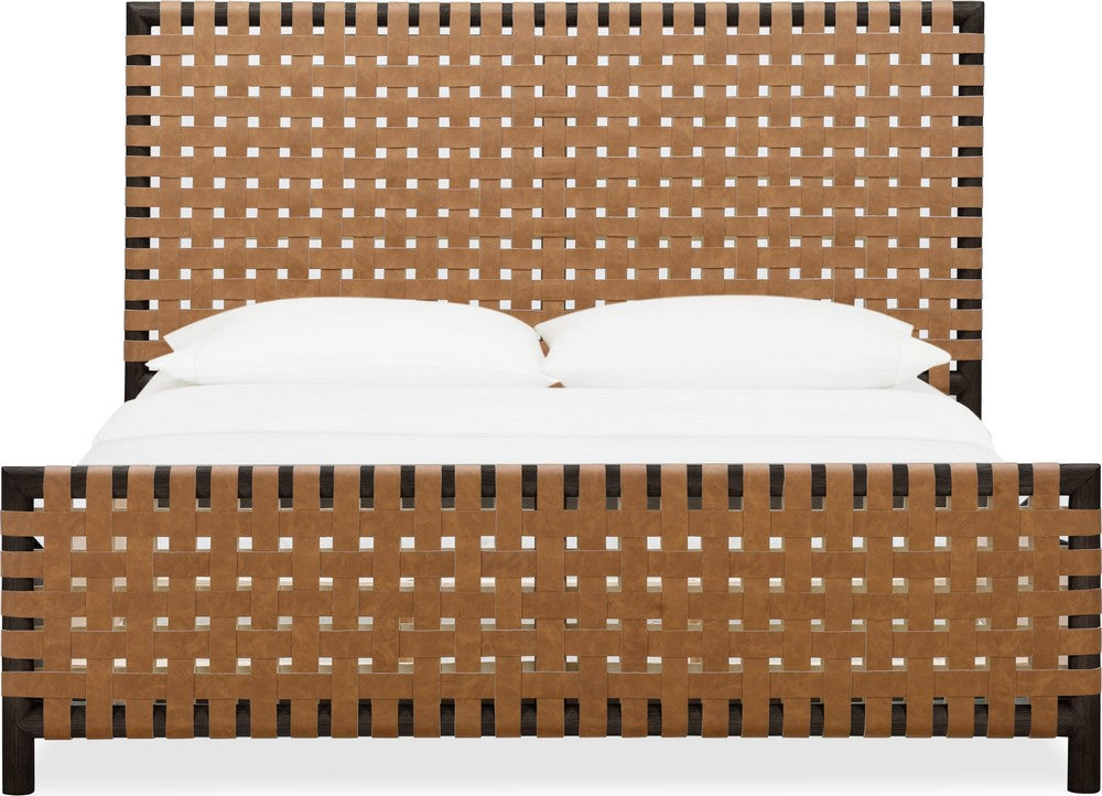 Modus Furniture - Dorsey King-size Woven Panel Bed in Basalt Grey and Ginger - NSU5K7 view 1