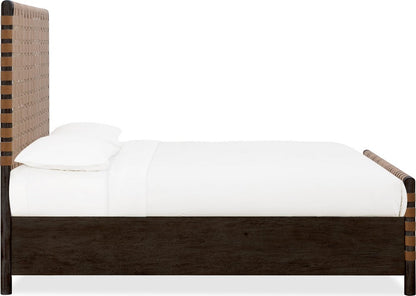 Modus Furniture - Dorsey King-size Woven Panel Bed in Basalt Grey and Ginger - NSU5K7 view 2
